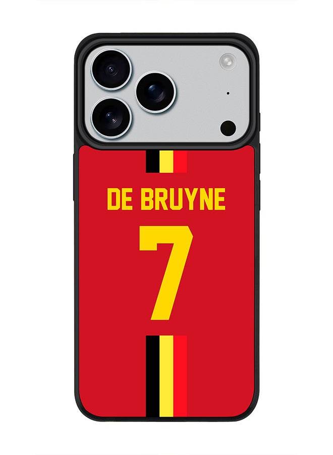 Stylizedd iPhone 17 Pro Case, [Compatible with MagSafe] Slim Magnetic cover Phone Case iPhone 17 Pro -Football - Belgium,  De Bruyne - Image 1