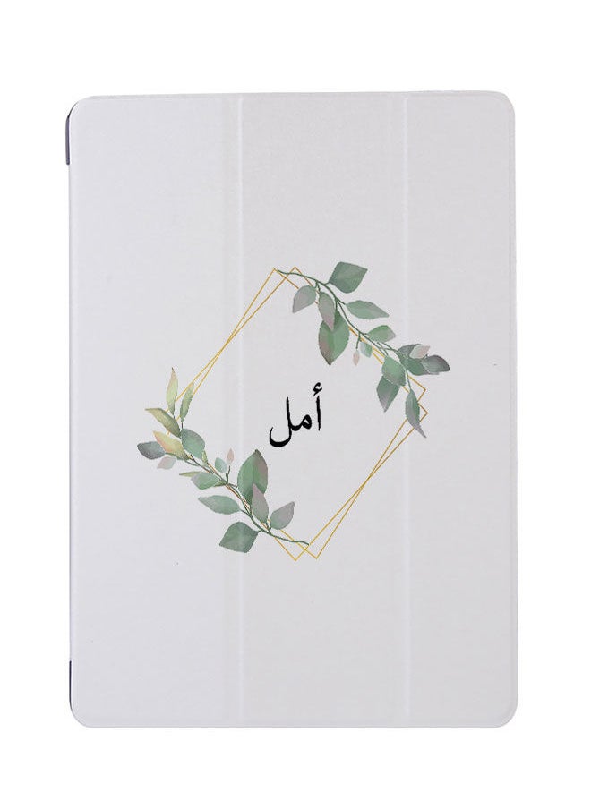 Okteq - Leather Stand Slim Case Cover with Transparent Frosted Backtector Amal Arabic Name for Apple iPad 10.2 (2021) / iPad 10.2 (2020) / iPad 10.2 (2019) - Image 1