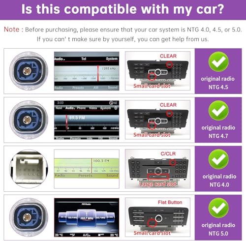 NINETOM 2026 Upgraded 1025 Touchscreen Wireless CarPlay Android Auto Multimedia Car Radio Receiver Compatible with Mercedes Benz C GLC V Class W205 with NTG505152 System 20152018 - Image 3