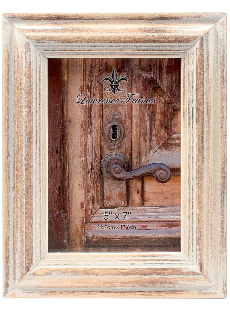 Lawrence Frames Lawrence Frames 5x7 White Wash Maple Picture Frame Natual 