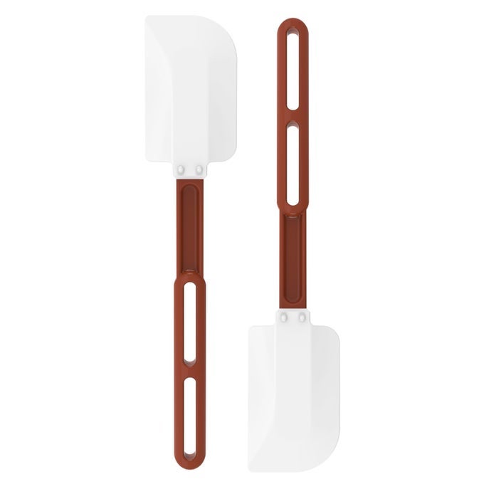 HIGH HEAT RESISTANT SILICONE SPATULAS 1312 COMMERCIAL SPATULA 500F HEATRESISTANT HEAVY DUTY SPATULA NONSTICK SCRAPER IDEAL FOR BAKINGCOOKINGMIXING COMMERCIAL DISHWASHER SAFE SET OF 2