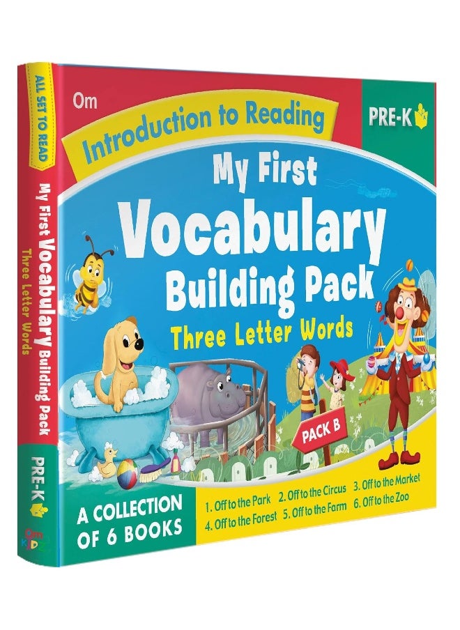 All set to Read- Level Pre-K- My First Vocabulary Building Pack B (Three Letter Words)  - Image 1