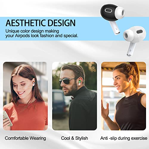 VOBRAMY (5 Pairs) for AirPods Pro 2 Ear Tips Covers[Fit in The Charging Case], Silicone Anti-Slip Ear Tips Cover for AirPods Pro 2nd Generation 2022 - Image 5
