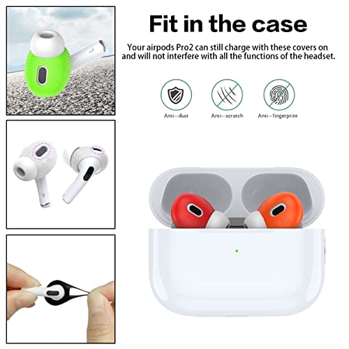 VOBRAMY (5 Pairs) for AirPods Pro 2 Ear Tips Covers[Fit in The Charging Case], Silicone Anti-Slip Ear Tips Cover for AirPods Pro 2nd Generation 2022 - Image 3