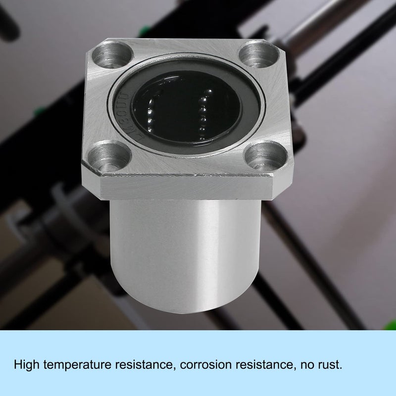 Aopin LMK30UU Square Flange Linear Motion Ball Bearing, ID 30mm, OD 45mm Linear Ball Bearings Sae52100 Carbon Steel, 6 Rows of Steel Balls, Great for CNC, 3D Printer, Linear Rail Guide - Image 5