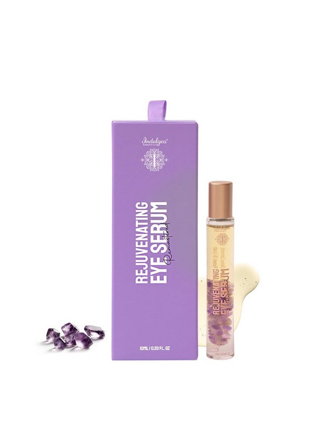 Indulgeo ESSENTIALS Roll-On Remastered Rejuvenating Eye Serum|Reduce Dark Circle,Puffiness,Wrinkles,And Eye Bags|Enriched With Amethyst Healing Stones,Lavender Oil&Vitamin E Under Eye Gel - 10Ml  - Image 1