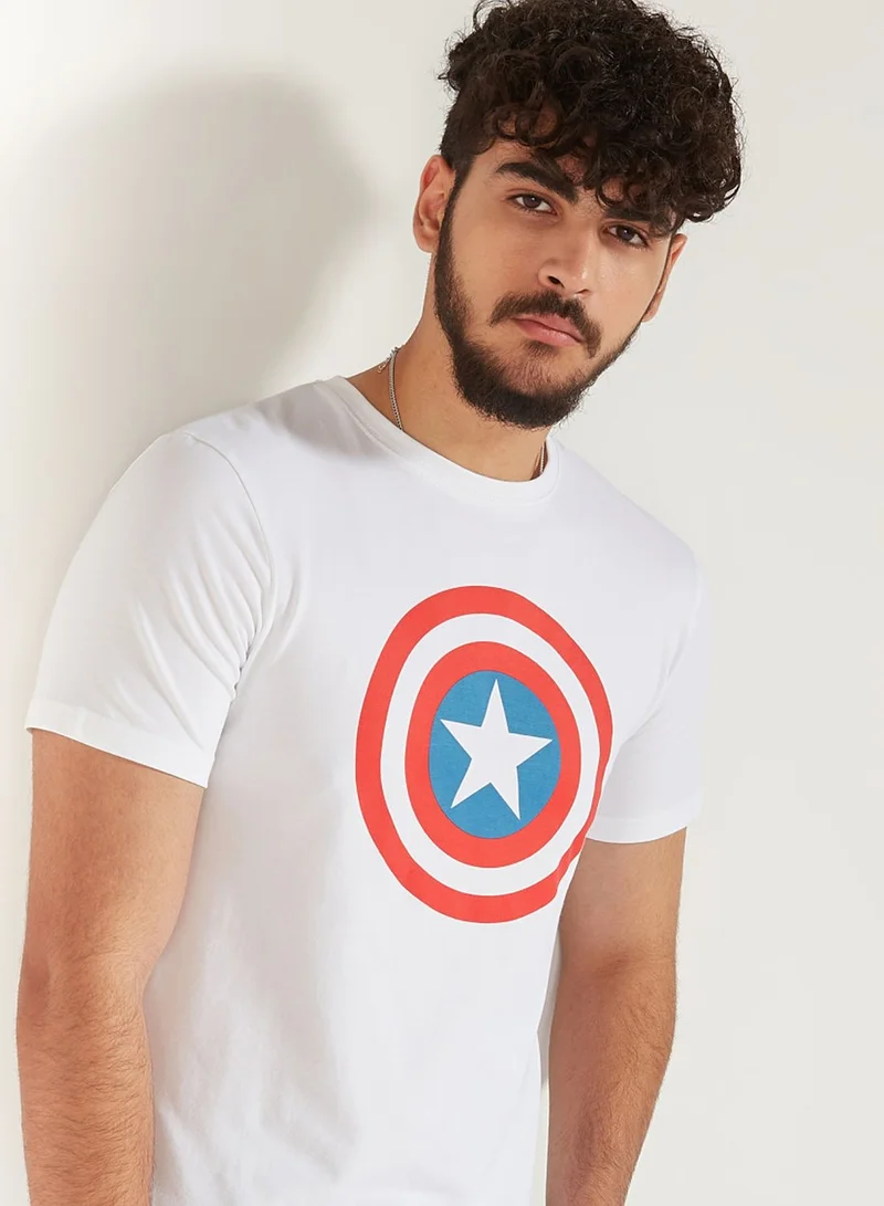 SP Characters Captain America Crew Neck T-Shirt