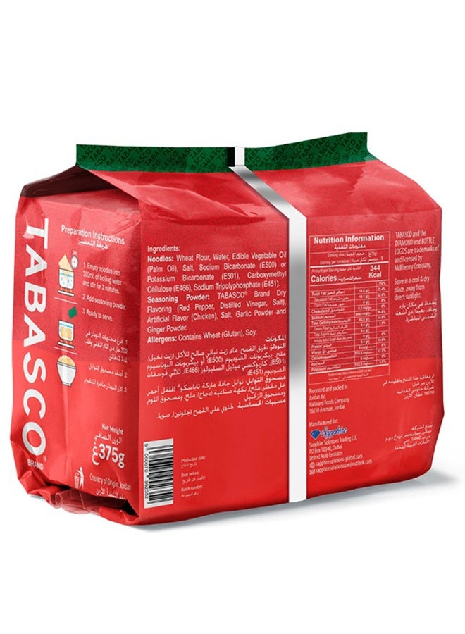 Tabasco Ramen Instant Noodles Spicy Chicken Delight 375g 5 bocks - Image 2