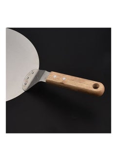 Loquat Stainless Steel Pizza Shovel with Wood Handle Silver/Brown  - Image 4