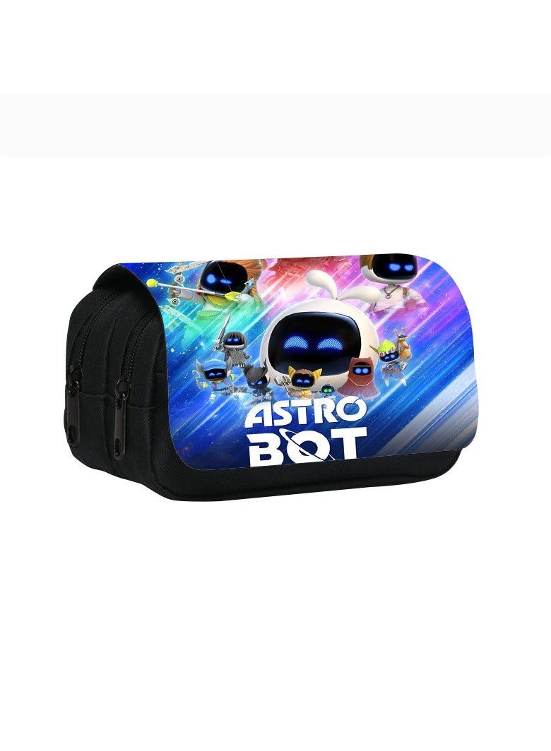 عام الكونية روبوت مزدوجة حقيبة قلم رصاص أسترو بوت مطبوعة حقيبة قلم رصاص حقيبة القرطاسية لطلاب المدارس الابتدائية والمتوسطة - Image 1