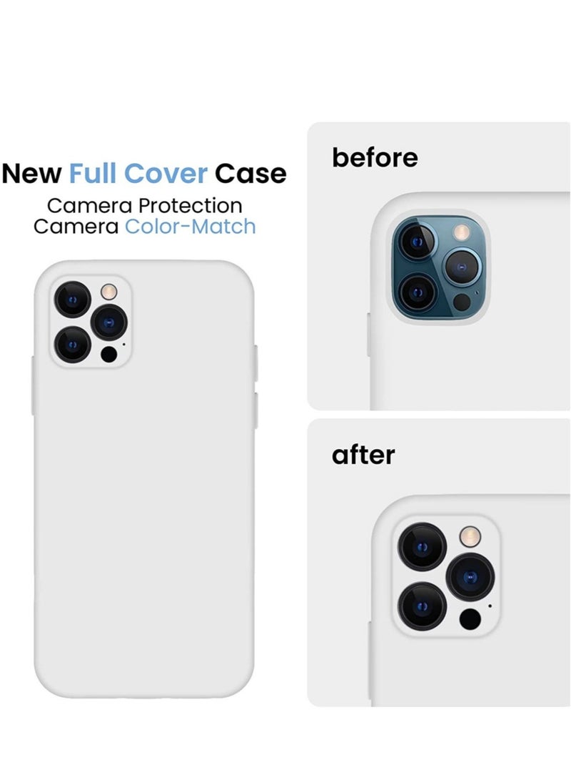 iPhone 14 Pro Max Case – Silicone Upgraded [Camera Protection] with [2 Screen Protectors], Soft Anti-Scratch Microfiber Lining, 6.7 Inch, White - Image 3