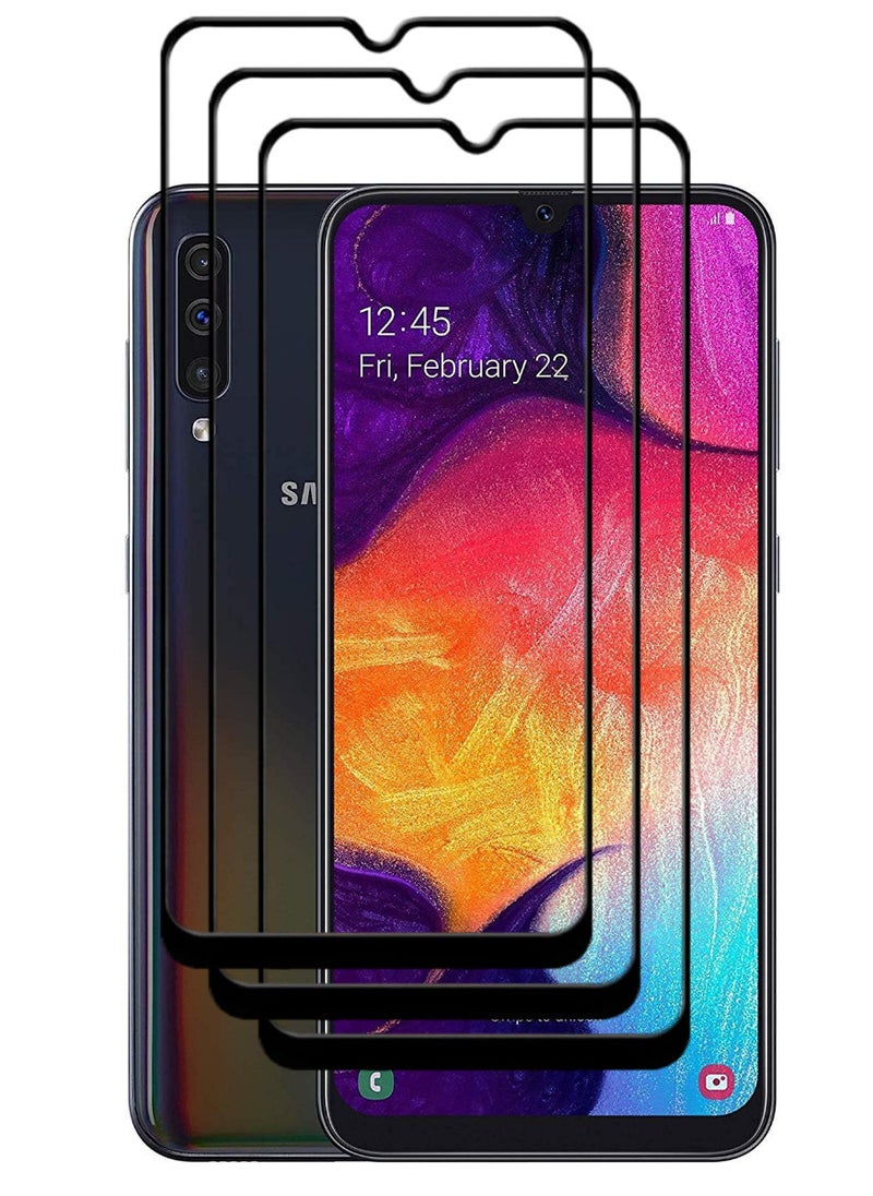 ACLIX 3 Pieces Antistatic ESD Dustproof Premium Quality High Definition Tempered Glass Screen Protector Designed For Samsung Galaxy A50 - Image 1