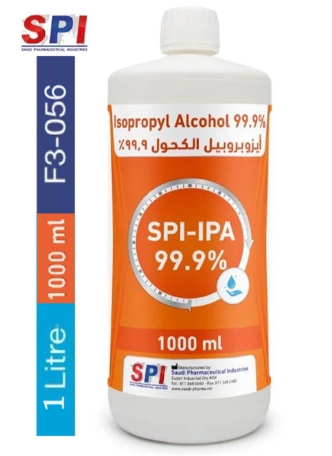 SPI Isopropyl Alcohol 99.9% Medical Pure For Surface and Tool Disinfection Effective Against Germs and Viruses 1000 ml