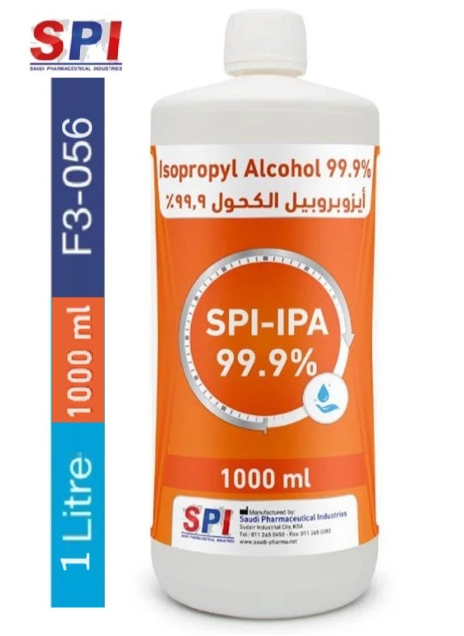 SPI - SPI Isopropyl Alcohol 99.9% Medical Pure For Surface and Tool Disinfection Effective Against Germs and Viruses 1000 ml - Image 1