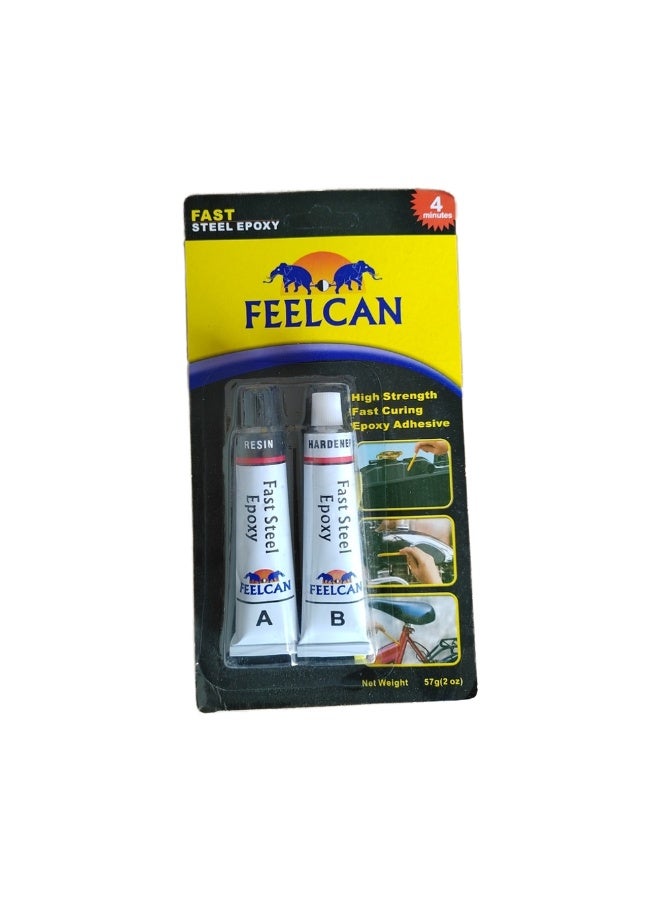 FEELCAN Fast Steel Epoxy Adhesive 57g | Heavy-Duty Metal Repair Glue | Quick-Set & Heat-Resistant Bonding - Image 3