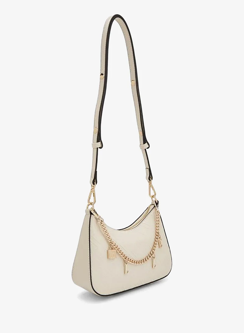 ايل Monogram Embossed Crossbody Bag With Detachable Shoulder Strap
