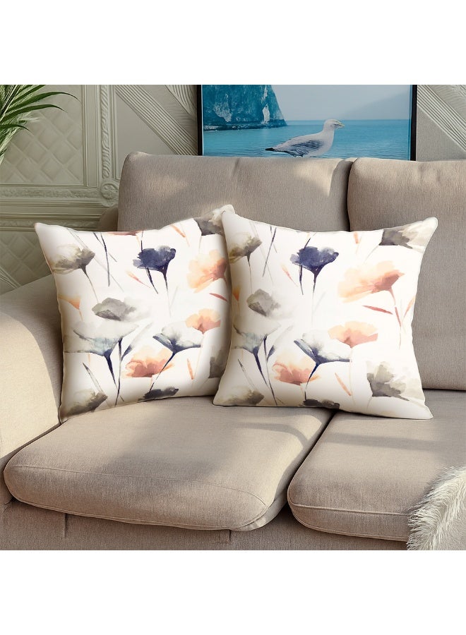 Intex Curtains House Linen Velvet Cushion Covers – Set of 2 – Elegant Fabric for Living Rooms, Bedrooms & Home Décor – Ultra-Soft, Wrinkle-Resistant texture– Available in 3 Sizes - Image 1