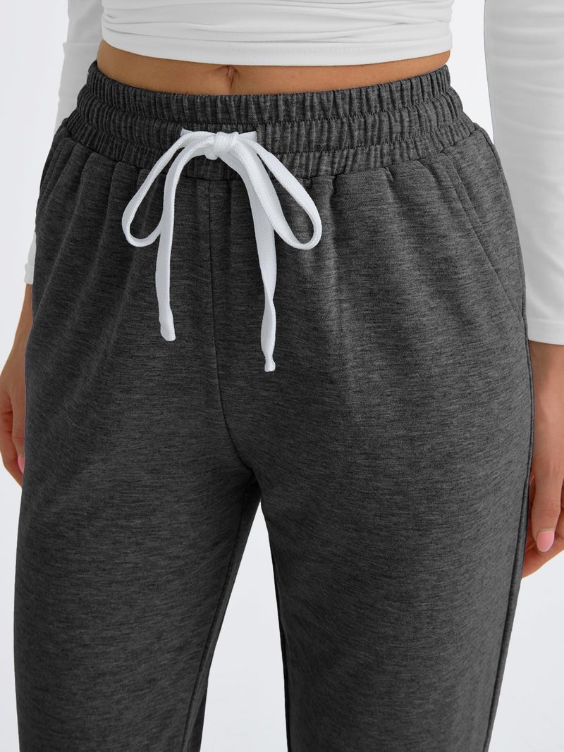 AUTOMET Sweatpants Women with Pockets Lounge Pajama Pants Work Joggers Fall Clothes Winter Business Casual Outfits 2025 Dark Grey L - Image 5