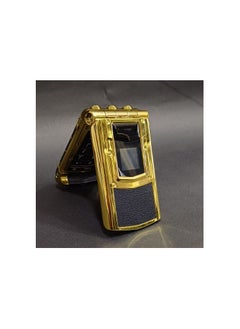 Luxury Flip Phone - Dual Sim Keypad Mobile - Classic Flip Design - Gold Finish - Unboxed Like New