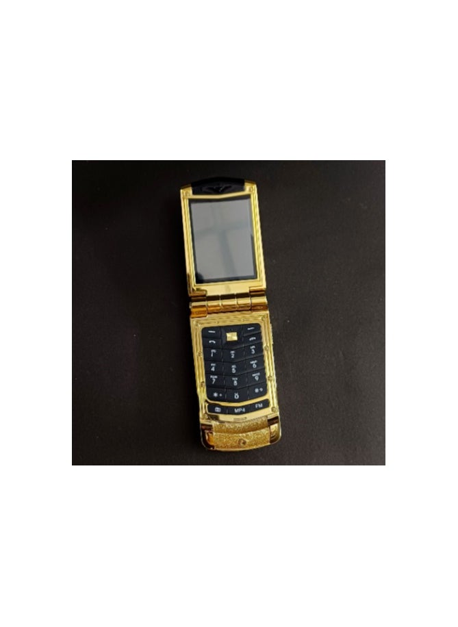 Hope - Luxury Flip Phone - Dual Sim Keypad Mobile - Classic Flip Design - Gold Finish - Unboxed Like New - Image 1