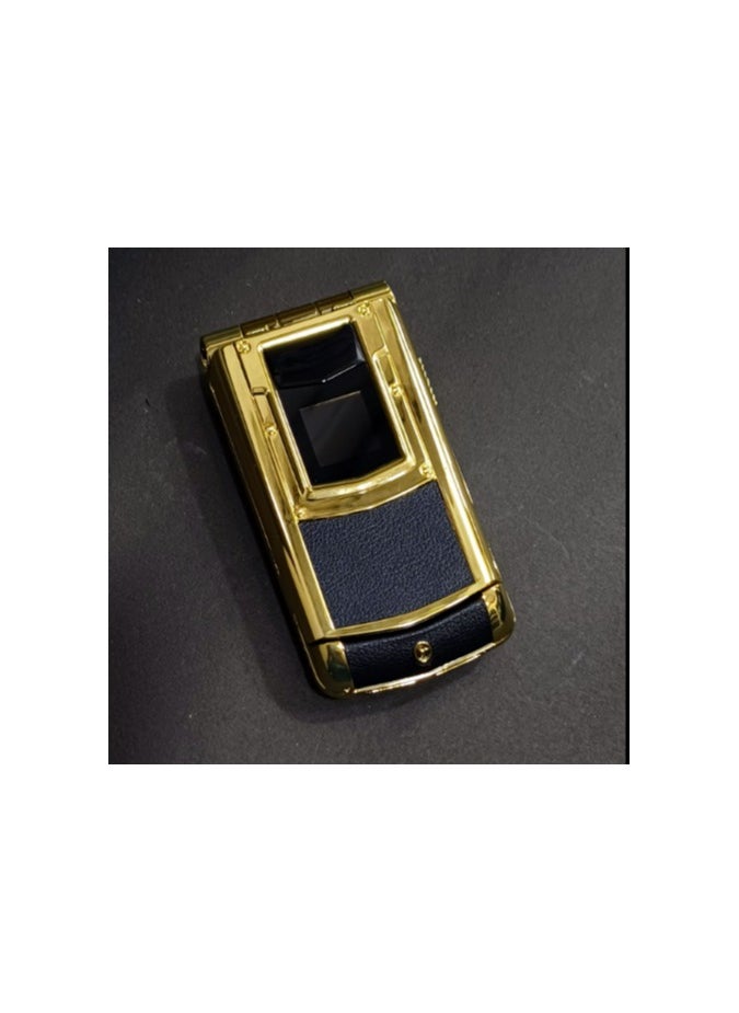Hope - Luxury Flip Phone - Dual Sim Keypad Mobile - Classic Flip Design - Gold Finish - Unboxed Like New - Image 1