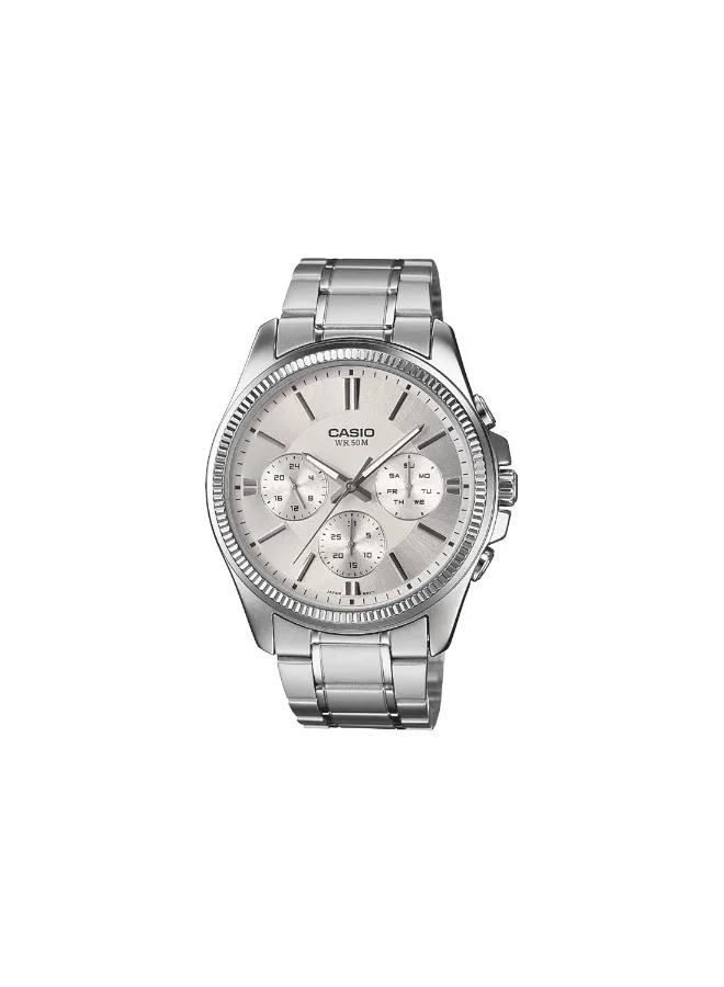 كاسيو Men's Stainless Steel Analog Watch MTP-1375D-7AVDF - 42 mm