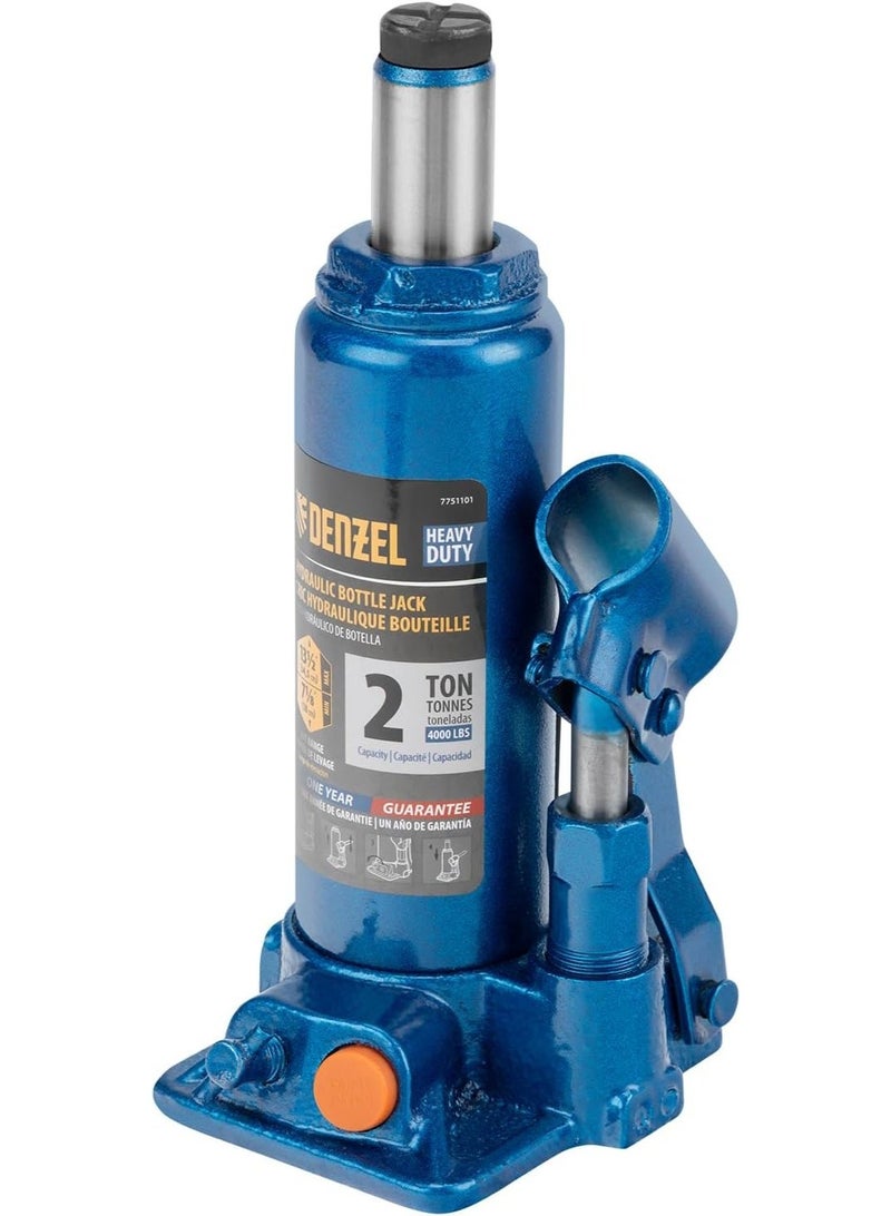 Denzel 2T (Range 7 1/8"-13 1/2") Hydraulic Bottle Jack – Heavy-Duty Car Jack Lifting Range – Reliable Automotive Tool - Image 4