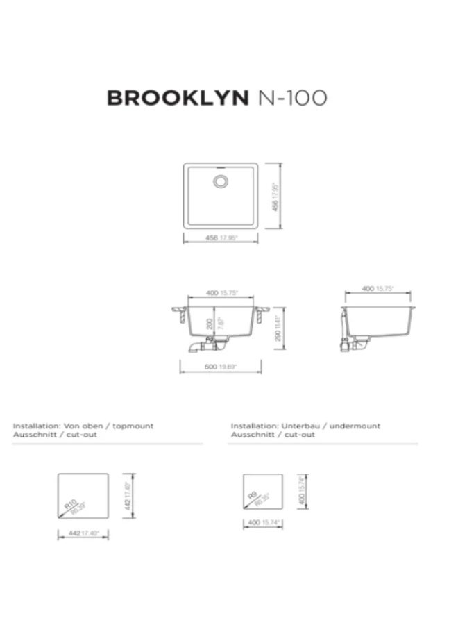 SCHOCK Kitchen Sink: BROOKLYN N-100 - Image 4