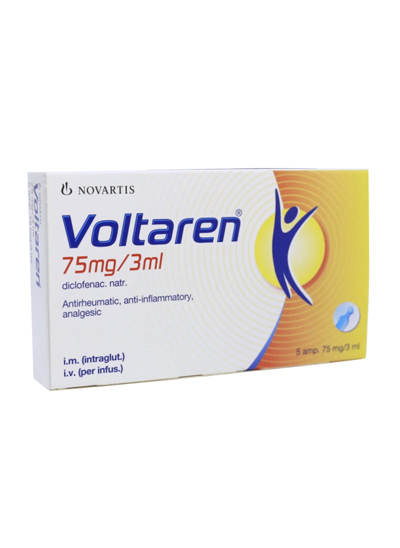 NOVARTIS Voltaren Amps 75 Mg 5X3Ml  - Image 1