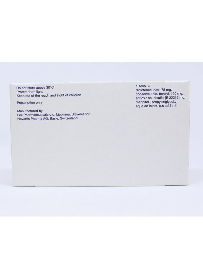 NOVARTIS Voltaren Amps 75 Mg 5X3Ml  - Image 2