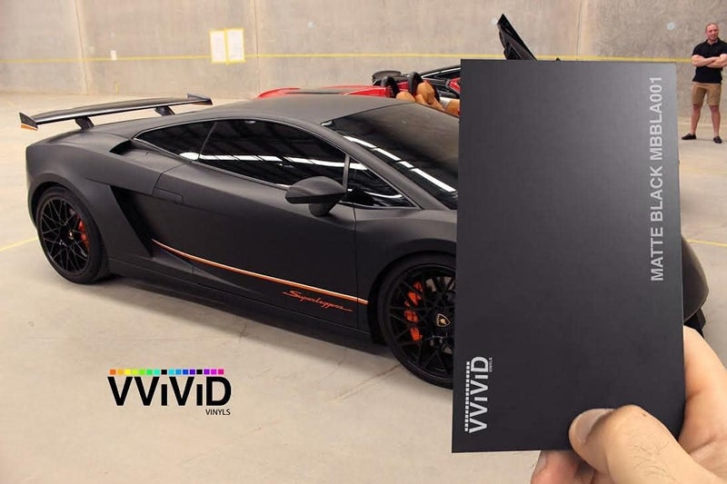 VViViD Black Matte Car Wrap Vinyl Roll with Air Release 3MIL-VViViD8 (2.5ft x 5ft) - Image 2