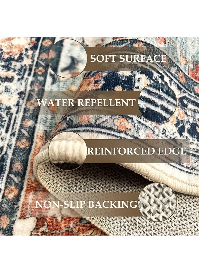 JCB CHIC سجاد غرفة المعيشة بساط غرفة المعيشة ， سجاد منطقة قابل للغسل 160x220 سم غير قابل للانزلاق حديث وناعم تجريدي لغرفة المعيشة مدخل غرفة النوم، نمط مطبوع  - Image 2