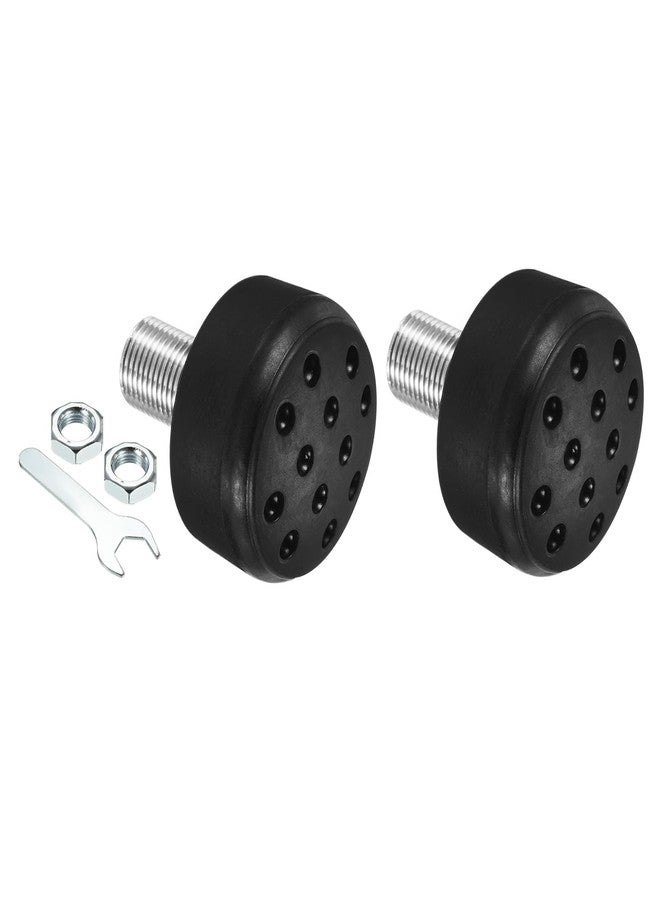 M METERXITY Roller Skate Stopper - Rubber Brake Block with Holes Toe Stops, Adjustable with Bolts, Apply to Roller Skate (0.6 Inch Dia Thread, Black) - Image 1
