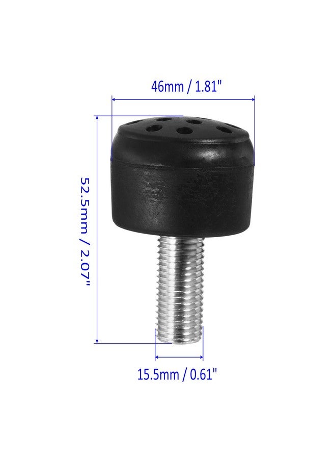 M METERXITY Roller Skate Stopper - Rubber Brake Block with Holes Toe Stops, Adjustable with Bolts, Apply to Roller Skate (0.6 Inch Dia Thread, Black) - Image 3