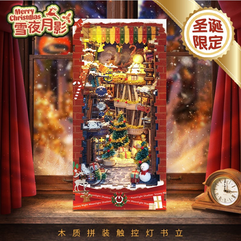 Whale Empty Diy Cabin Christmas Series 3D Three-Dimensional Hand-Assembled Book House Model Building Toys Birthday Gift - Image 2