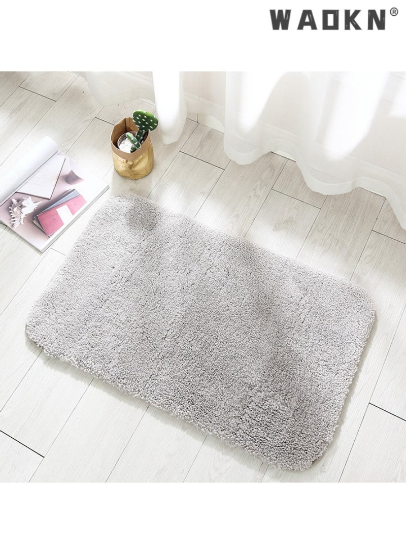 WAOKN Bathroom Rug Mat, Extra Soft and Absorbent Bath Rugs, Washable Non-Slip Carpet Mat for Bathroom Floor, Tub, Shower Room, 32"x20" - Image 1
