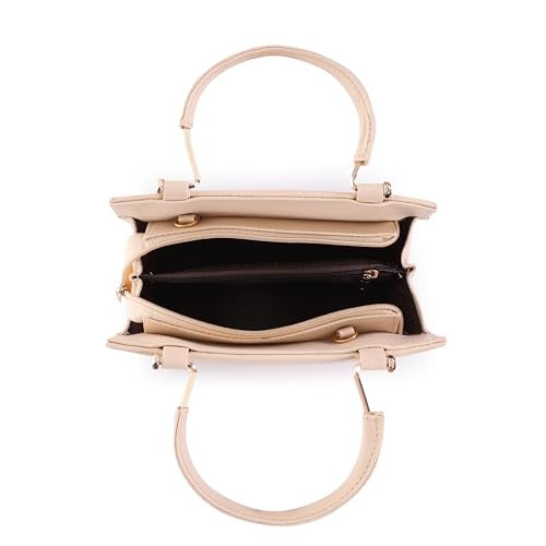 ROSS BROWN PU Synthetic Leather Women's Mini Satchel Bag | Ladies Purse Handbag- Mini (Beige) - Image 2