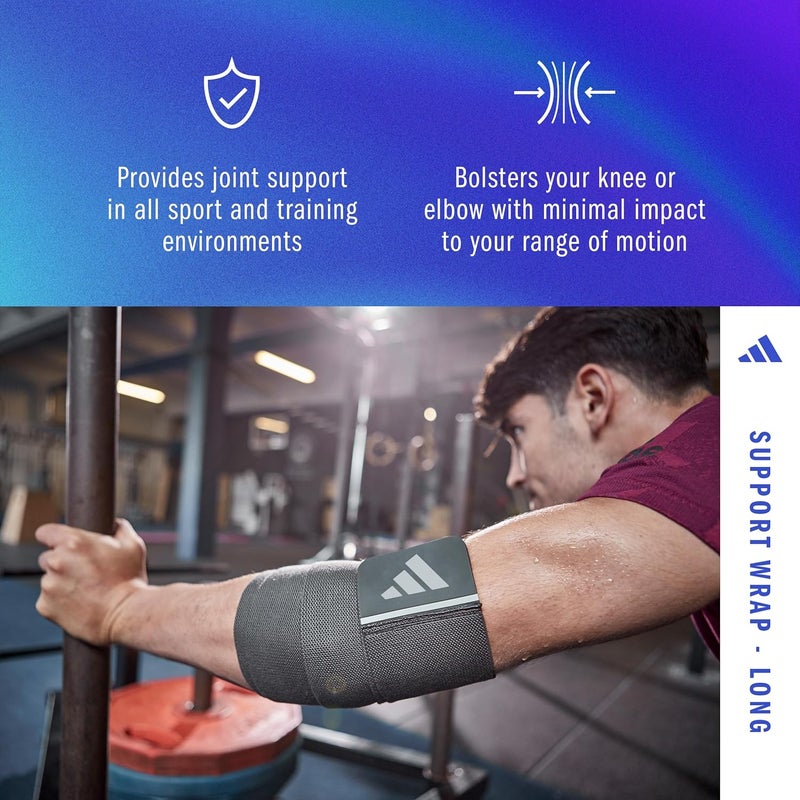 Adidas لف دعم عالمي من أديداس - طويل، أسود - Image 5