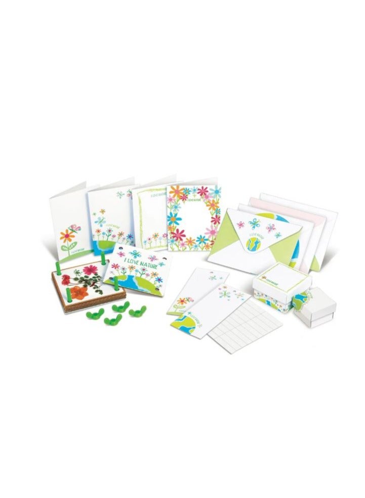 4m مجموعة فن الزهور المضغوطة 4M للإبداع الأخضر - مجموعة حرف يدوية لزهور الضغط للأطفال من عمر 5 سنوات فما فوق | اصنع بطاقات، علامات صفحات وصناديق تذكارية من زهور حقيقية | فن نباتي صديق للبيئة | 00-04567 - Image 3