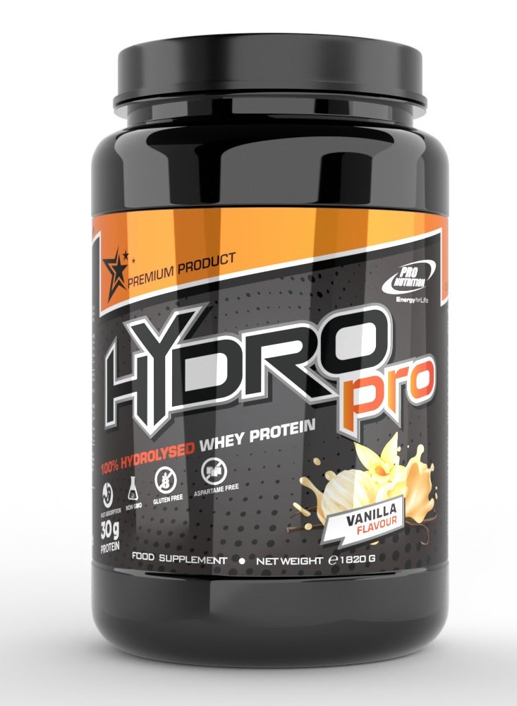 PRO NUTRITION Hydro Pro 100% Hydrolysed Whey Protein Vanilla Flavour - Premium Muscle Building Supplement - Image 1