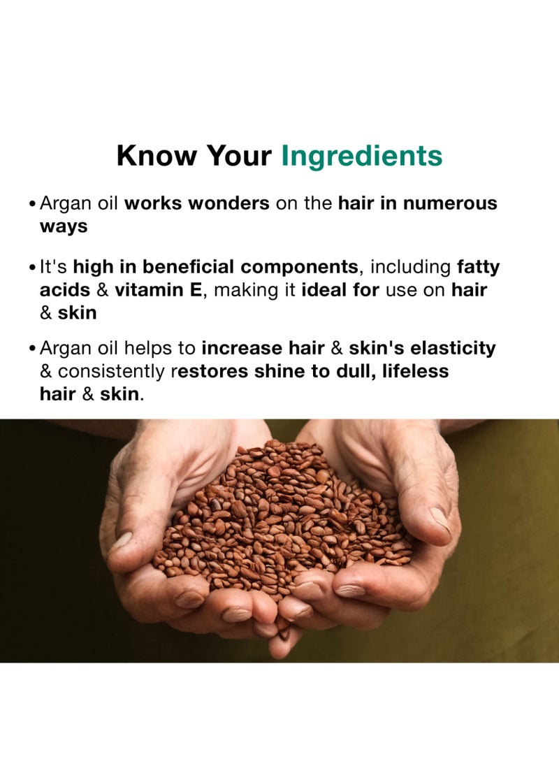 Soulflower Pure Argan Hair Oil Serum For Frizzy Hair, Damaged, Dry Hair, 100% Natural, Cold Pressed, Organic Extracted From Argan Seeds, For Men And Women, Moisturize Skin  - Image 2