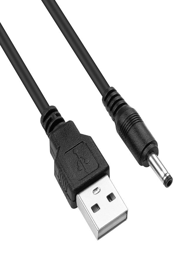 Smays 5-Pack DC 5V Power Cord, USB to DC 3.5mm x 1.35mm Round Barrel Plug Charging Cable 5 ft Black - Image 3