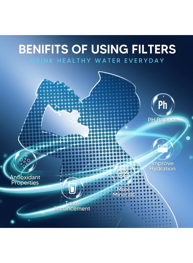 Bogda فلتر مياه بديل مُحسّن مناسب لإبريق وموزع زيرو ZR-001 ZR-004 ZP-006 ZR-017، نظام فلتر بست مراحل، يقلل الرصاص والكروم والملوثات بفعالية، عبوة من 4 قطع، من BOGDA - Image 3