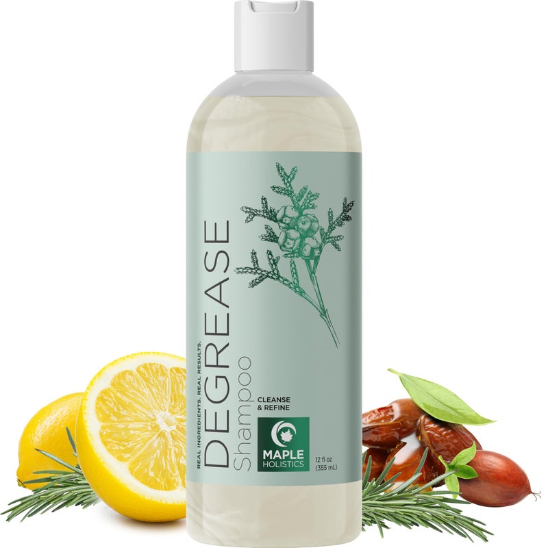 Clarifying Shampoo for Oily Hair and Scalp Degrease Deep Cleansing Shampoo Build Up Remover with Rosemary Oil for Greasy Hair Scalp Vegan Color Safe Sulfate Paraben Cruelty Free 12 Fl Oz