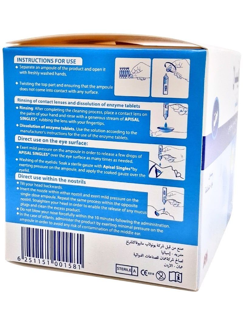Apisal Singles Saline 5ml (Hygienic Single-Dose Wash, 30 Units) - Image 2