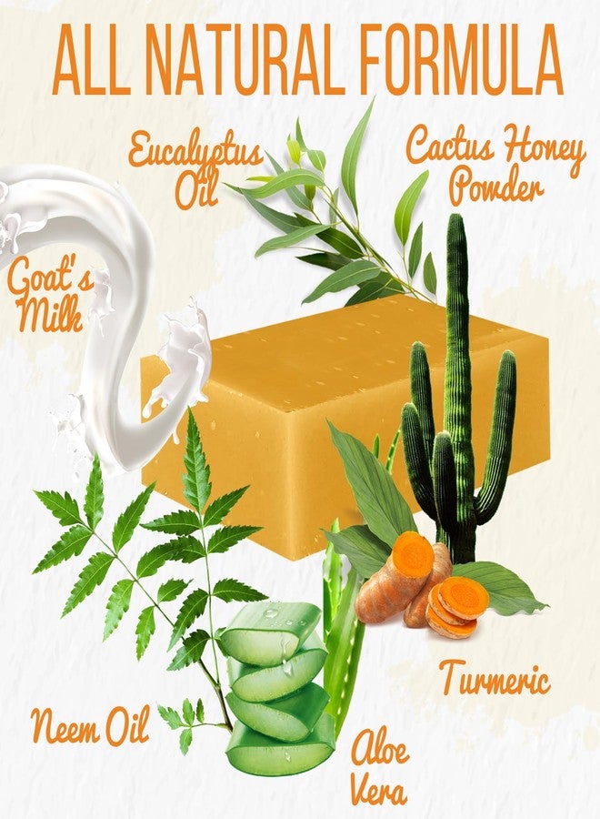Erbaid Natural Turmeric Soap Bar for Face & Body - Turmeric Skin Brightening Soap Wash for Dark Spots, Intimate Areas, Underarms - Turmeric Reduces Acne, Fades Scars & Cleanses Skin (4 Ounce (Pack of 2)) - Image 5