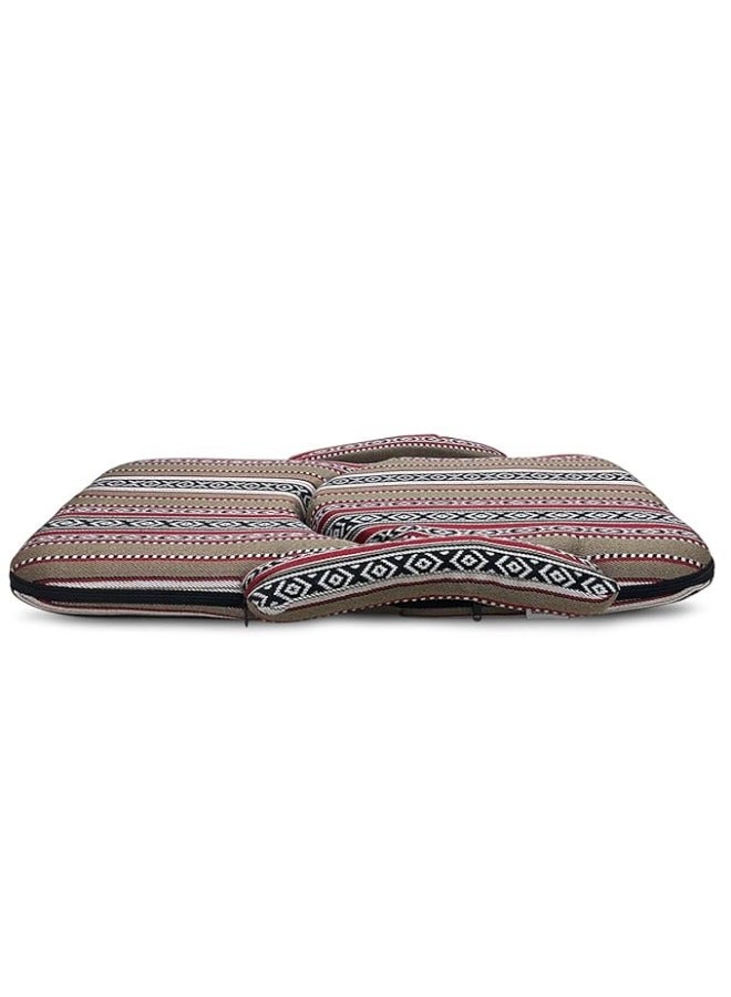 سمارت هوم كرسي ارضي عربي تقليدي قابل للطي مع مسند ذراع ومسند ظهر قابل للتعديل بالكامل، مناسب للرحلات والنزهات والتخييم والاستمتاع في الهواء الطلق، كرسي عربي محمول مريح وعالي الجودة - Image 4