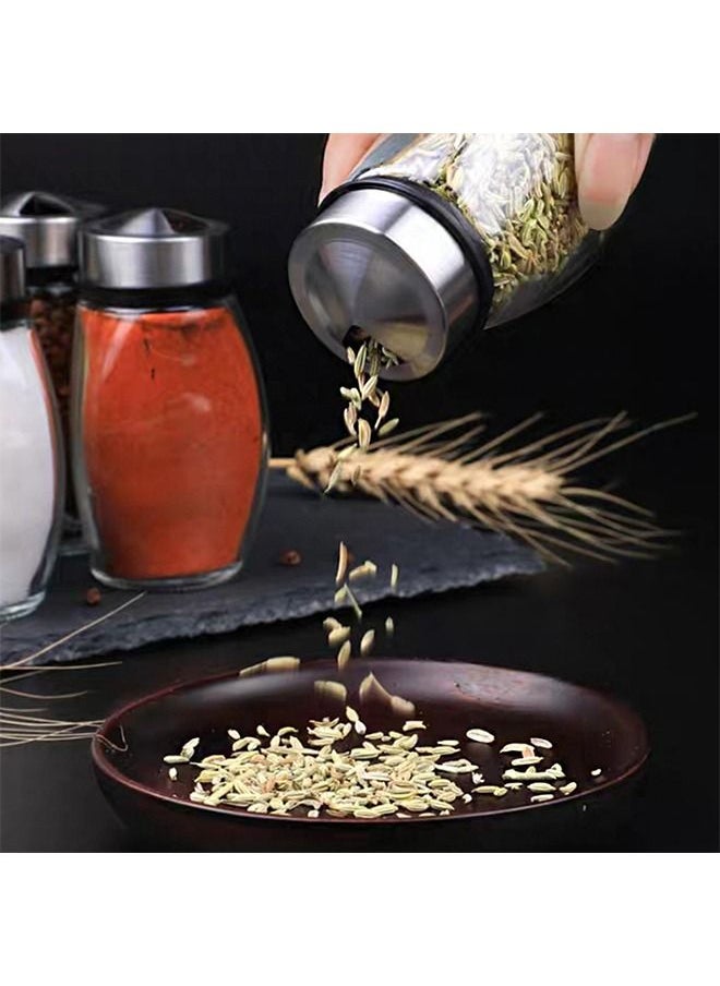 Yolu - 360°Rotating Spice Rack Organizer With 6 Glass Jar Bottles Set For Kitchen - Image 1