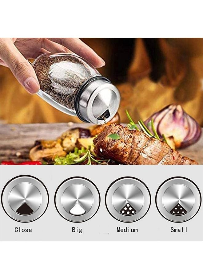 Yolu - 360°Rotating Spice Rack Organizer With 6 Glass Jar Bottles Set For Kitchen - Image 1