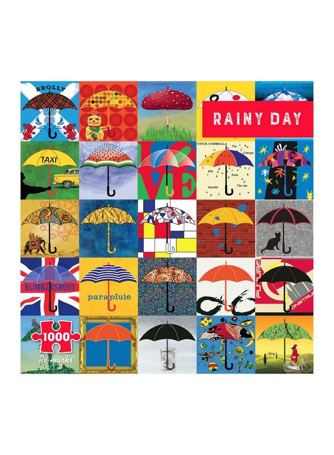 Re-Marks Rainy Day Collage Puzzle 1000 Piece Puzzle For All Ages - Image 2